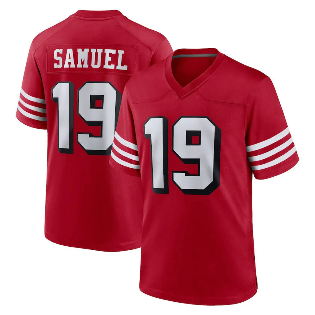 CAdoa SF.49ers #19 Deebo Samuel Sr. Player Red Limited Alternate Home Game Stitched Jerseys