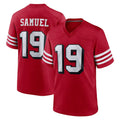 CAdoa SF.49ers #19 Deebo Samuel Sr. Player Red Limited Alternate Home Game Stitched Jerseys