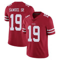 CAdoa SF.49ers #19 Deebo Samuel Sr. Player Red Limited Vapor Untouchable Home Game Stitched Jerseys