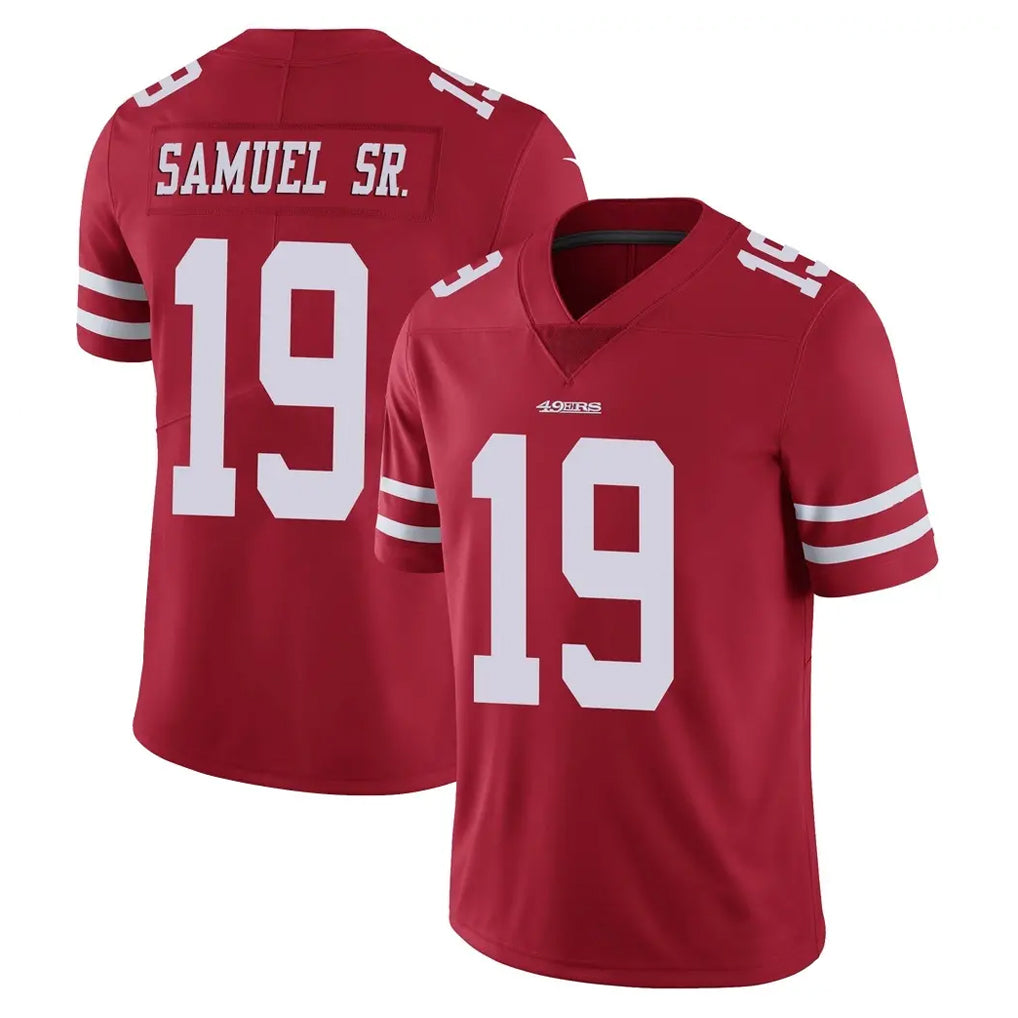 CAdoa SF.49ers #19 Deebo Samuel Sr. Player Red Limited Vapor Untouchable Home Game Stitched Jerseys