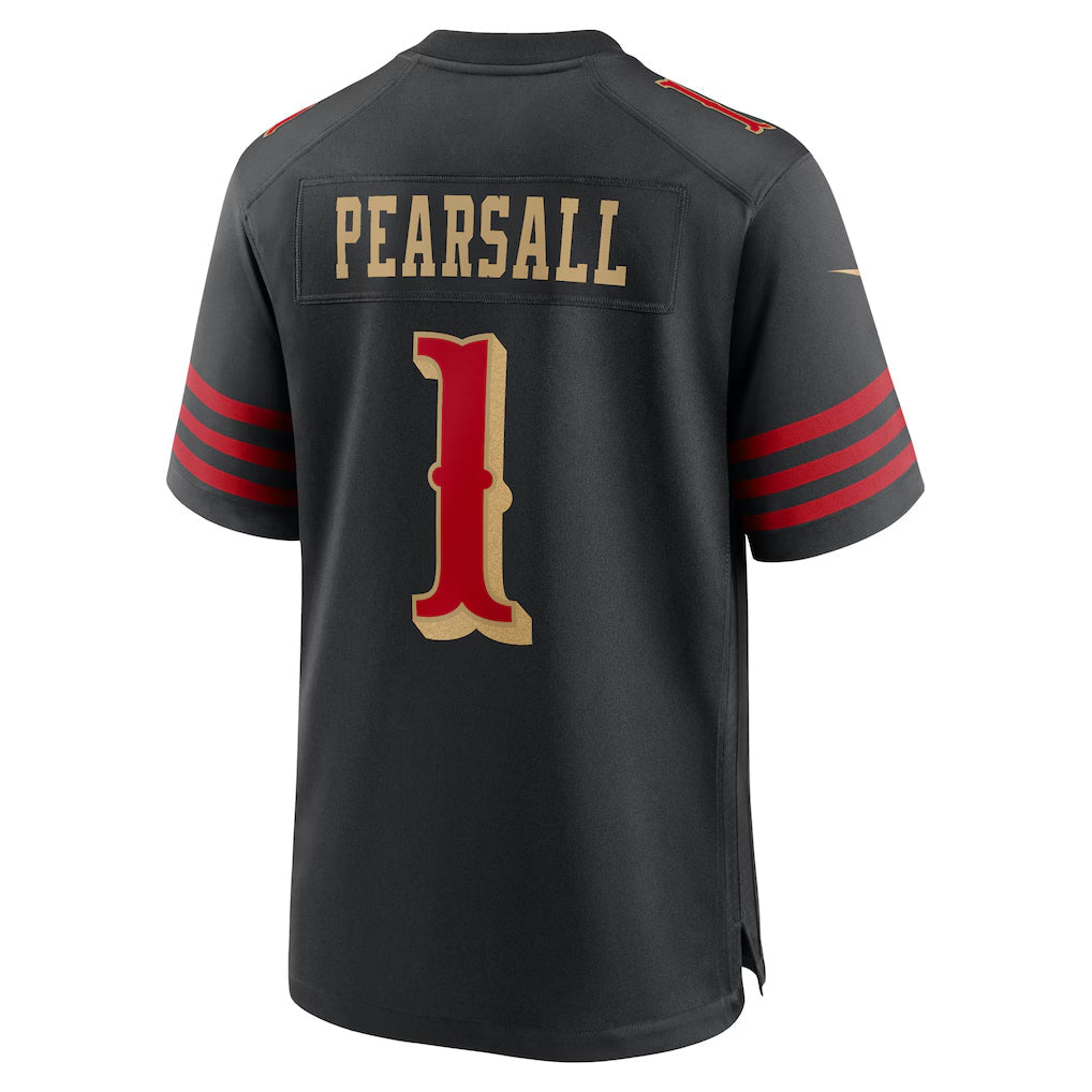 CAdoa SF.49ers #1 Ricky Pearsall Player Black Rivalries Collection Game Stitched Jerseys