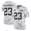 CAdoa SF.49ers #23 Christian McCaffrey Player Arctic Camo Limited Salute To Service Home Game Stitched Jerseys