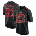CAdoa SF.49ers #23 Christian McCaffrey Player Black Fashion Home Game Stitched Jerseys