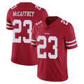 CAdoa SF.49ers #23 Christian McCaffrey Player Red Limited Vapor Untouchable Home Game Stitched Jerseys