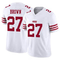 CAdoa SF.49ers #27 Ji'Ayir Brown Player White Limited Vapor F.U.S.E. Home Game Stitched Jerseys