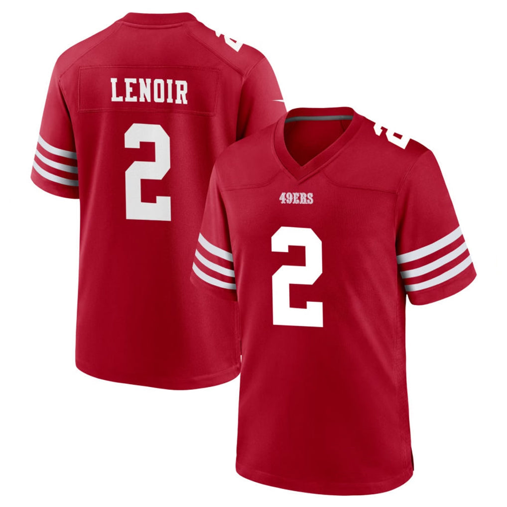CAdoa SF.49ers #2 Deommodore Lenoir Player Red Game Home Stitched Jerseys