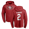 CAdoa SF.49ers #2 Deommodore Lenoir Player Red LOGO Pullover Hoodies Home Game Stitched Jerseys