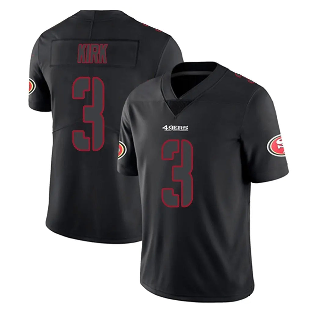 CAdoa SF.49ers #3 Christian Kirk Player Black Impact Limited Home Game Stitched Jerseys