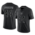 CAdoa SF.49ers #44 Kyle Juszczyk Player Black Limited Reflective Home Game Stitched Jerseys