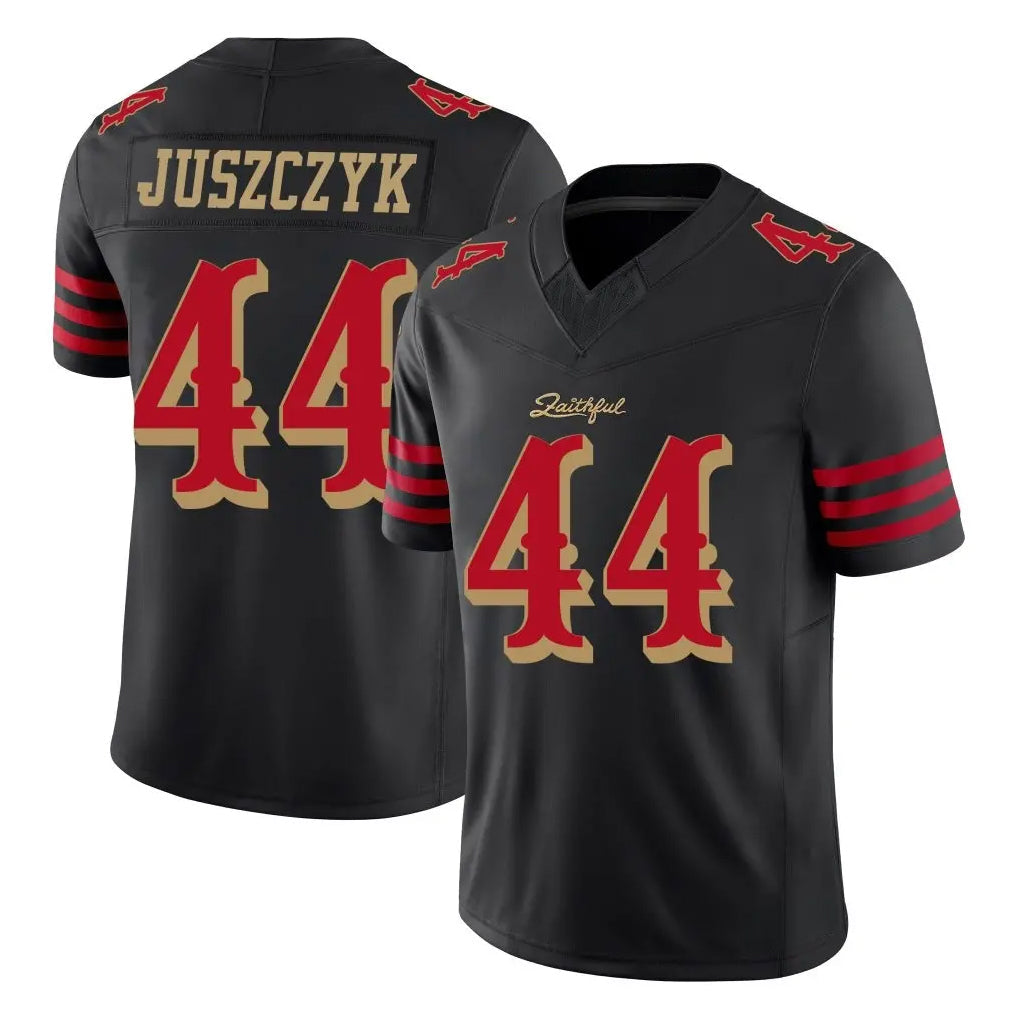 CAdoa SF.49ers #44 Kyle Juszczyk Player Black Limited Rivalries Collection Home Game Stitched Jerseys