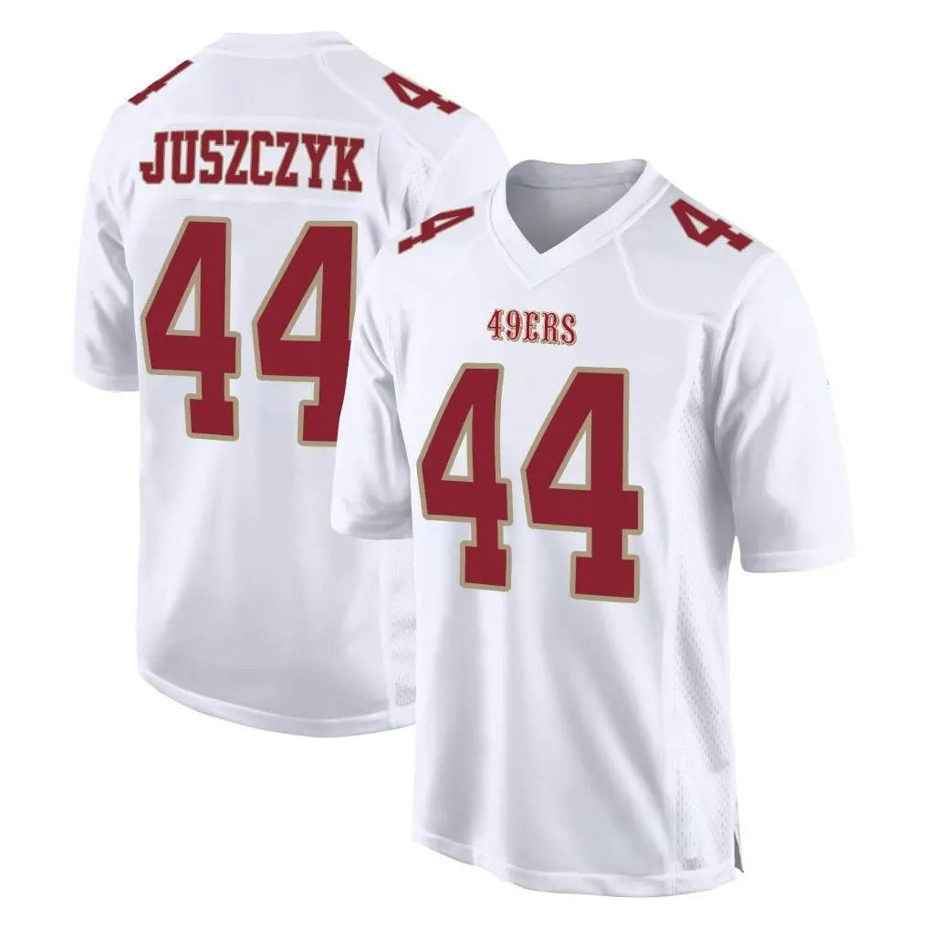 CAdoa SF.49ers #44 Kyle Juszczyk Player White Fashion Home Game Stitched Jerseys