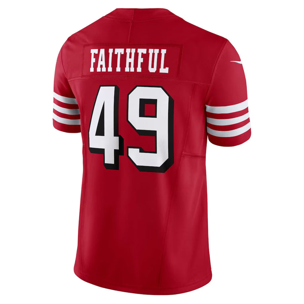 CAdoa SF.49ers #49 The Faithful Player Scarlet Vapor F.U.S.E. Limited  Football Jerseys