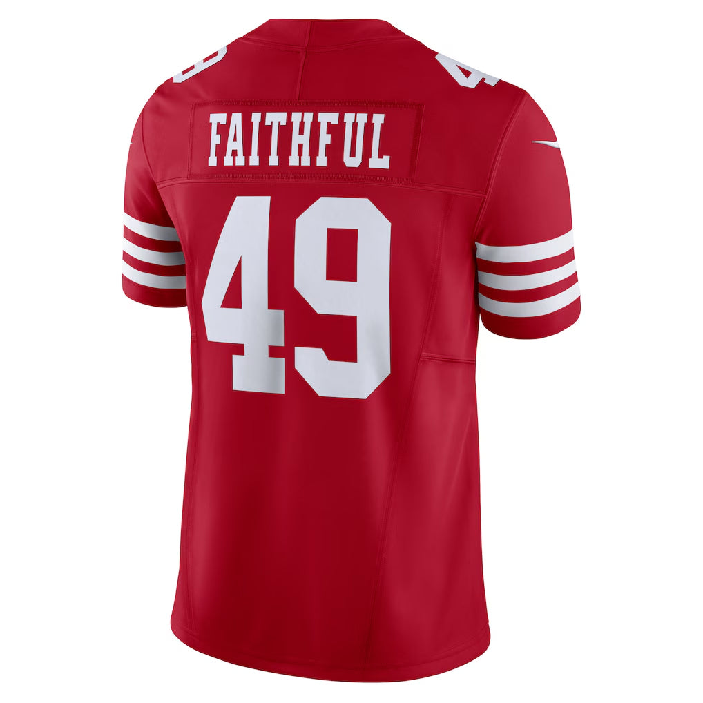 CAdoa SF.49ers #49 The Faithful Player Vapor F.U.S.E. Limited  Scarlet Football Jerseys