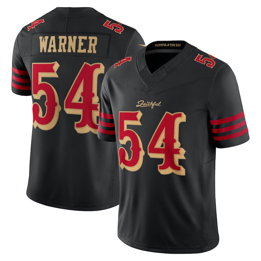 CAdoa SF.49ers #54 Fred Warner Player Rivalries Collection Vapor Limited Black Stitched Jerseys