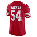 CAdoa SF.49ers #54 Fred Warner Scarlet Vapor F.U.S.E. Limited Stitched Jerseys