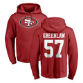 CAdoa SF.49ers #57 Dre Greenlaw Player Red LOGO Pullover Hoodies Home Game Stitched Jerseys