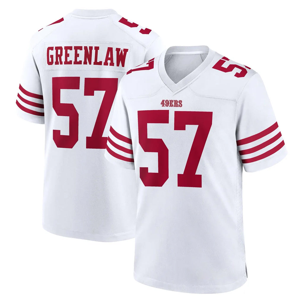 CAdoa SF.49ers #57 Dre Greenlaw Player White Game Home Stitched Jerseys