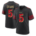 CAdoa SF.49ers #5 Mike Evans Player Black Rivalries Collection Home Game Stitched Jerseys