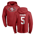 CAdoa SF.49ers #5 Mike Evans Player Red LOGO Pullover Hoodies Home Game Stitched Jerseys