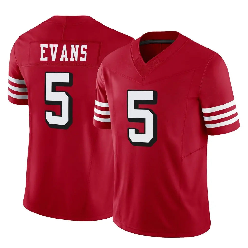 CAdoa SF.49ers #5 Mike Evans Player Red Limited Alternate Vapor F.U.S.E. Home Game Stitched Jerseys