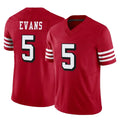 CAdoa SF.49ers #5 Mike Evans Player Red Limited Alternate Vapor F.U.S.E. Home Game Stitched Jerseys