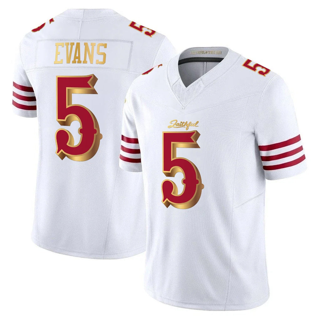 CAdoa SF.49ers #5 Mike Evans Player White 2025 Rivalries Collection Game Limited Stitched Jerseys