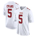 CAdoa SF.49ers #5 Mike Evans Player White Fashion Home Game Stitched Jerseys