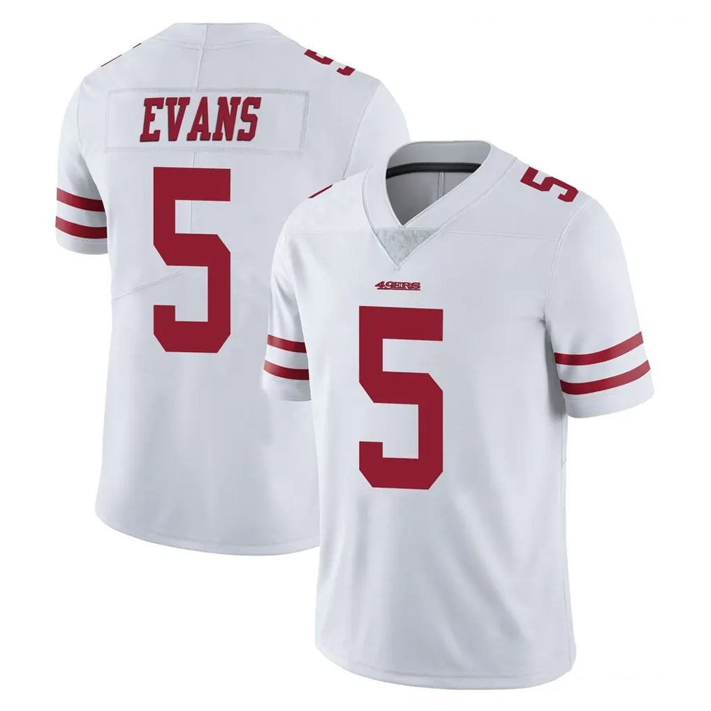CAdoa SF.49ers #5 Mike Evans Player White Limited Vapor Untouchable Home Game Stitched Jerseys