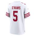 CAdoa SF.49ers #5 Mike Evans White Game Stitched Jerseys