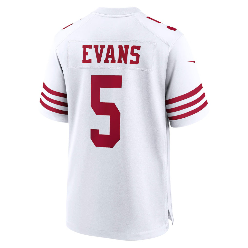 CAdoa SF.49ers #5 Mike Evans White Game Stitched Jerseys