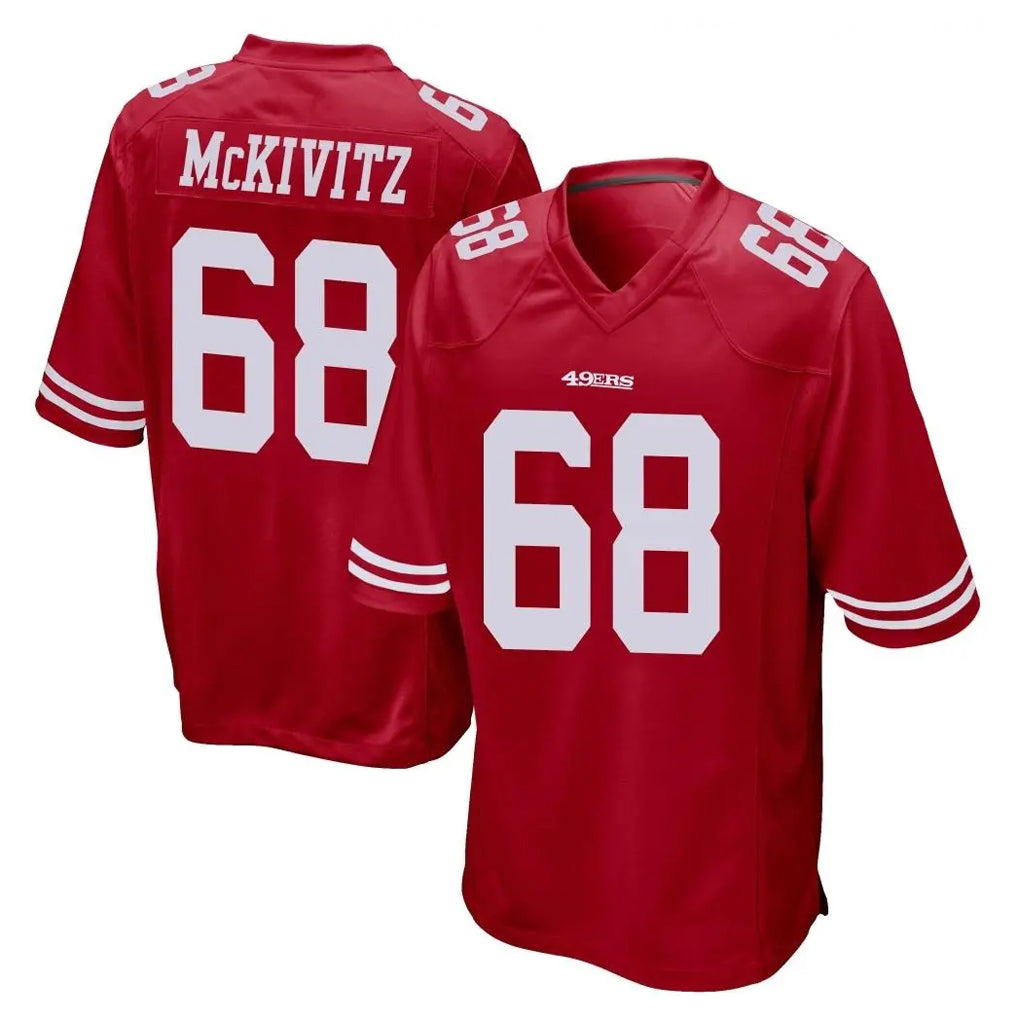 CAdoa SF.49ers #68 Colton McKivitz Player Red Home Game Stitched Jerseys