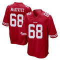 CAdoa SF.49ers #68 Colton McKivitz Player Red Home Game Stitched Jerseys
