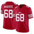 CAdoa SF.49ers #68 Colton McKivitz Player Red Limited Vapor F.U.S.E. Home Game Stitched Jerseys