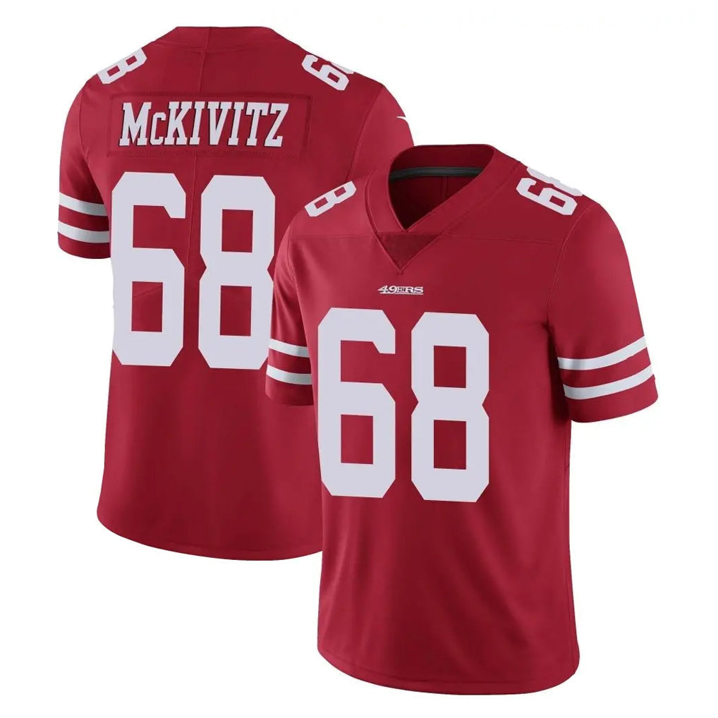 CAdoa SF.49ers #68 Colton McKivitz Player Red Limited Vapor Untouchable Home Game Stitched Jerseys