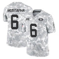 CAdoa SF.49ers #6 Malik Mustapha Player Arctic Camo Limited Salute To Service Home Game Stitched Jerseys