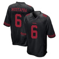CAdoa SF.49ers #6 Malik Mustapha Player Black Alternate Home Game Stitched Jerseys