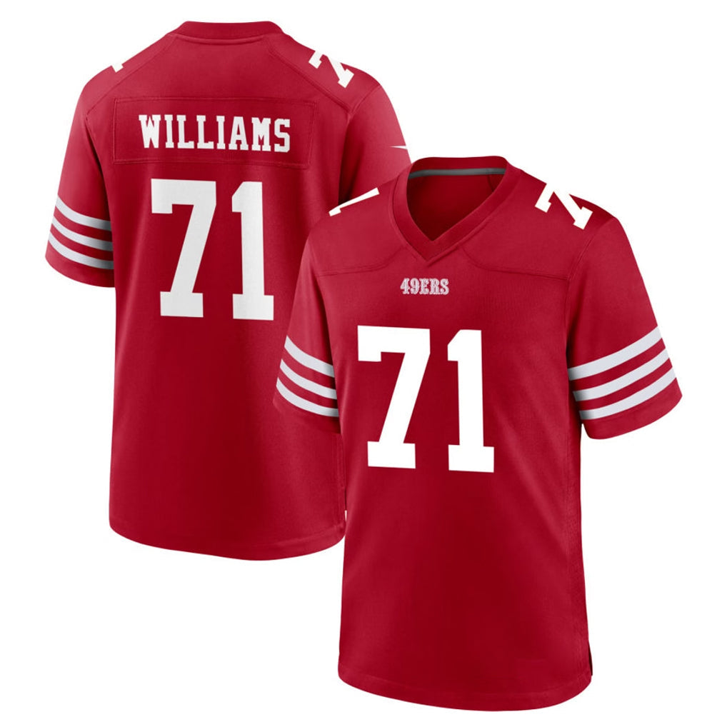 CAdoa SF.49ers #71 Trent Williams Player Red Game Home Stitched Jerseys