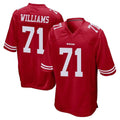 CAdoa SF.49ers #71 Trent Williams Player Red Home Game Stitched Jerseys
