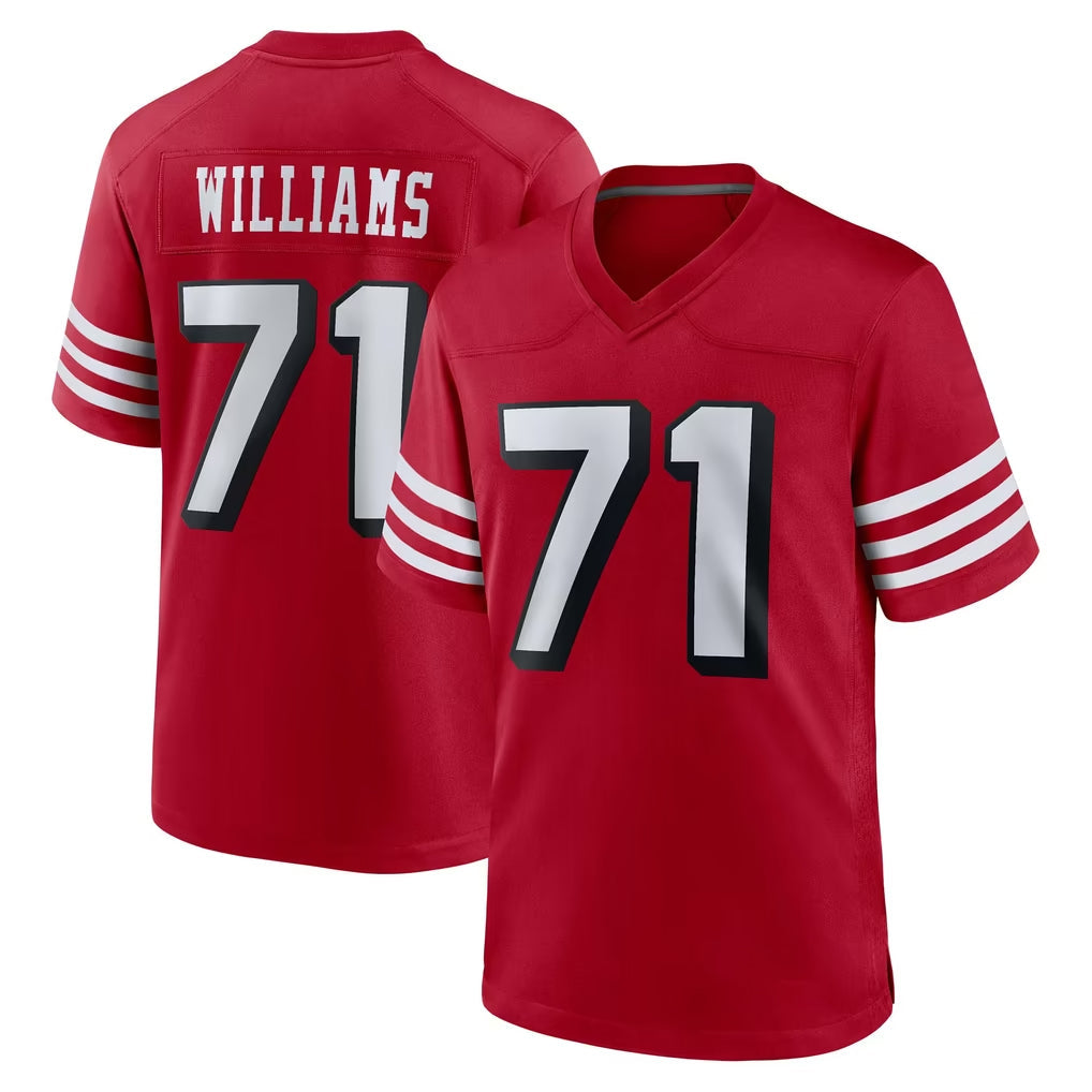 CAdoa SF.49ers #71 Trent Williams Player Red Limited Alternate Home Game Stitched Jerseys