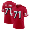 CAdoa SF.49ers #71 Trent Williams Player Red Limited Alternate Home Game Stitched Jerseys