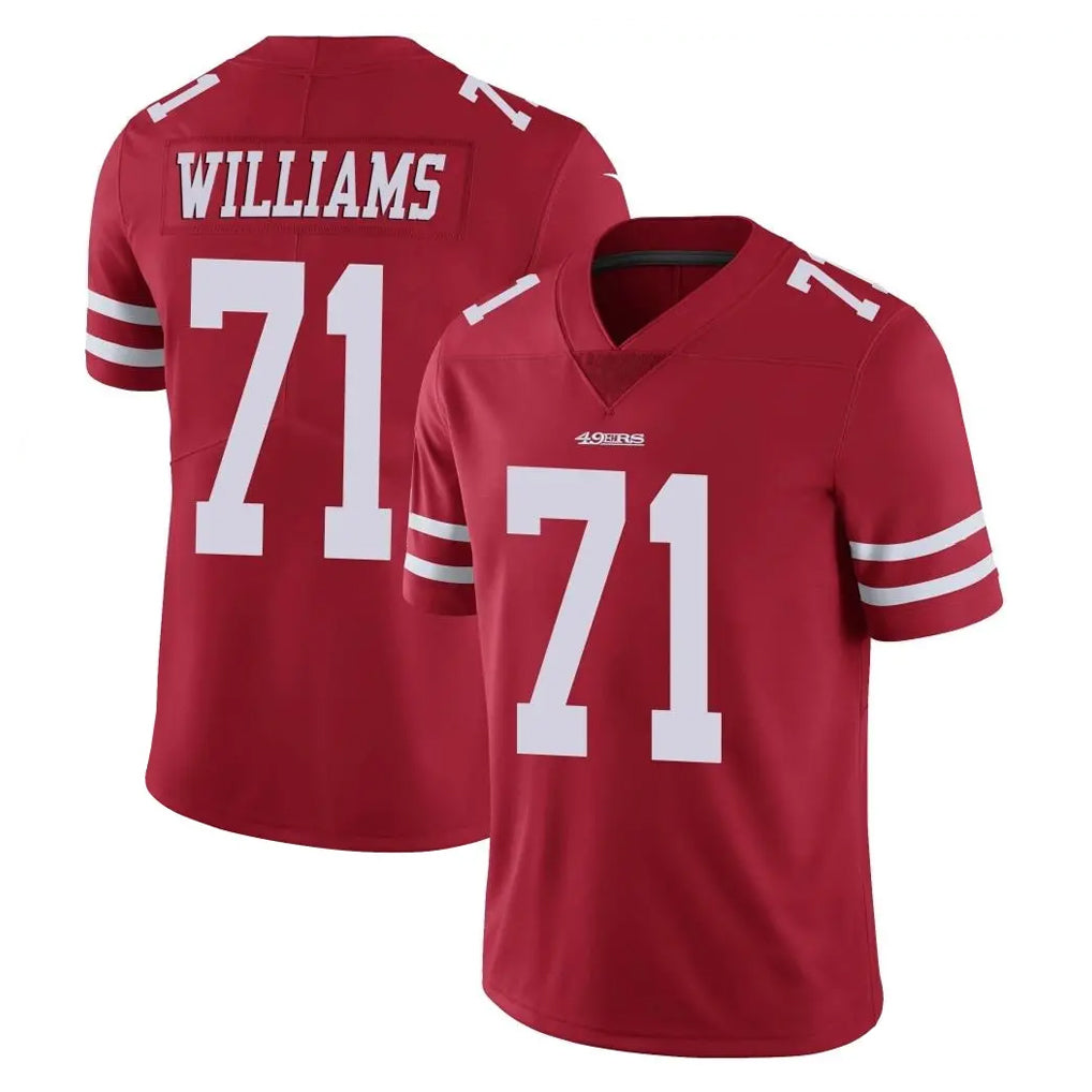 CAdoa SF.49ers #71 Trent Williams Player Red Limited Vapor Untouchable Home Game Stitched Jerseys