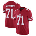CAdoa SF.49ers #71 Trent Williams Player Red Limited Vapor Untouchable Home Game Stitched Jerseys
