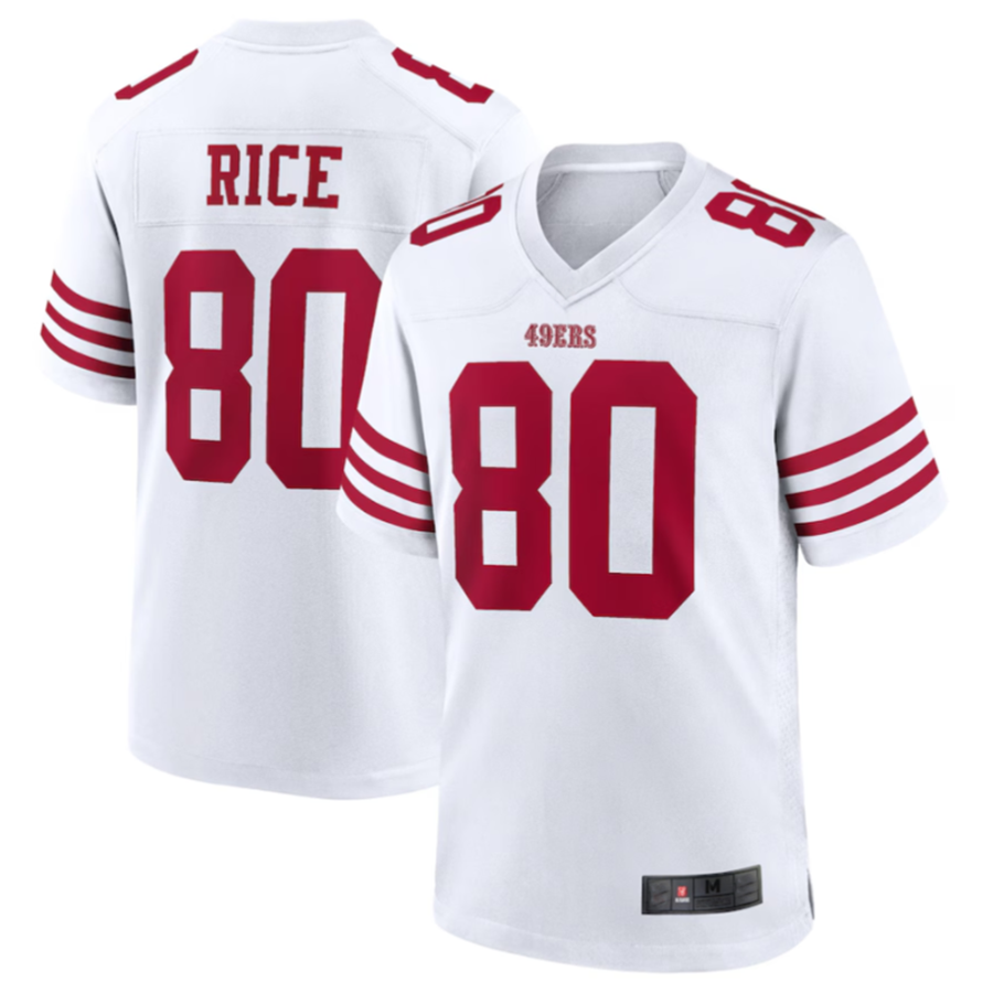 CAdoa SF.49ers #80 Jerry Rice White Retired Player Game American Stitched Jersey