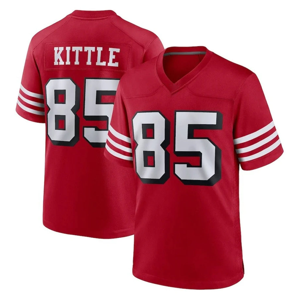 CAdoa SF.49ers #85 George Kittle Player Red Limited Alternate Home Game Stitched Jerseys
