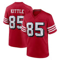 CAdoa SF.49ers #85 George Kittle Player Red Limited Alternate Home Game Stitched Jerseys