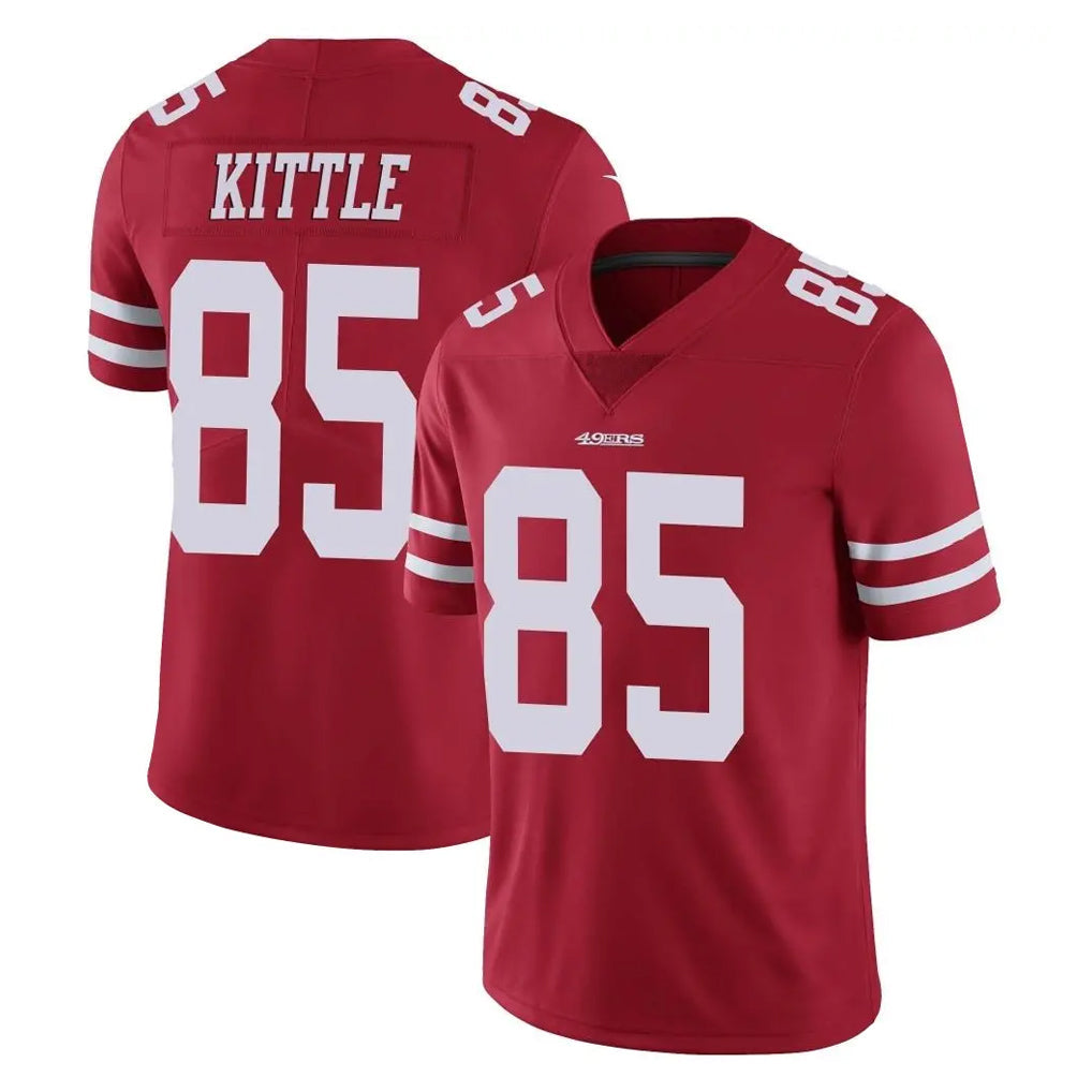 CAdoa SF.49ers #85 George Kittle Player Red Limited Vapor Untouchable Home Game Stitched Jerseys