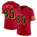 CAdoa SF.49ers #85 George Kittle Player Red Rivalries Vapor Limited Home Game Stitched Jerseys