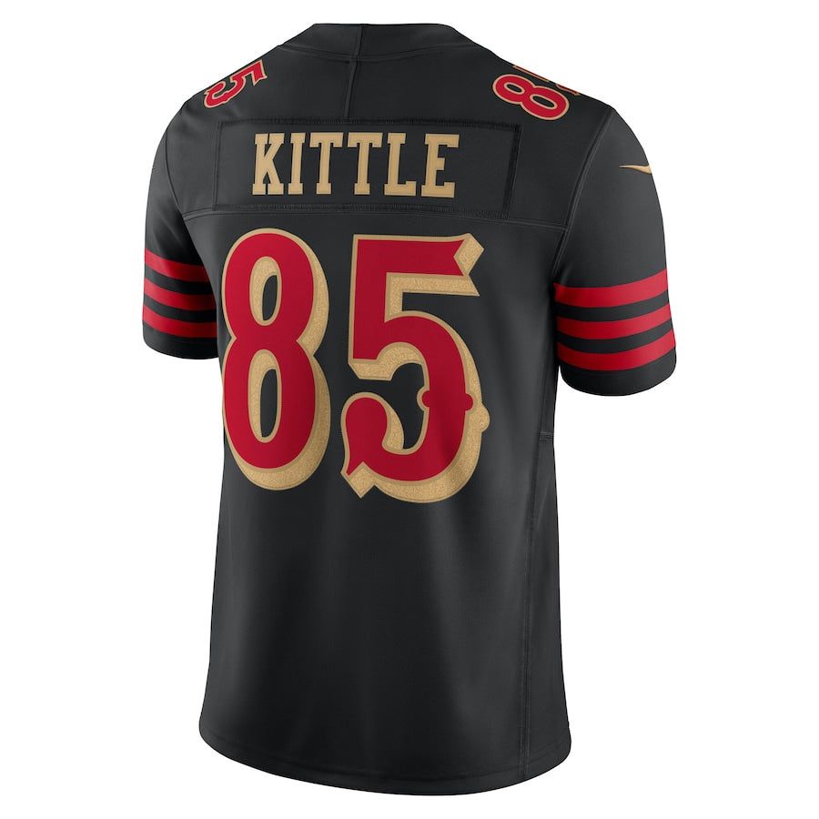 CAdoa SF.49ers #85 George Kittle Player Rivalries Collection Vapor Limited Black Stitched Jersey