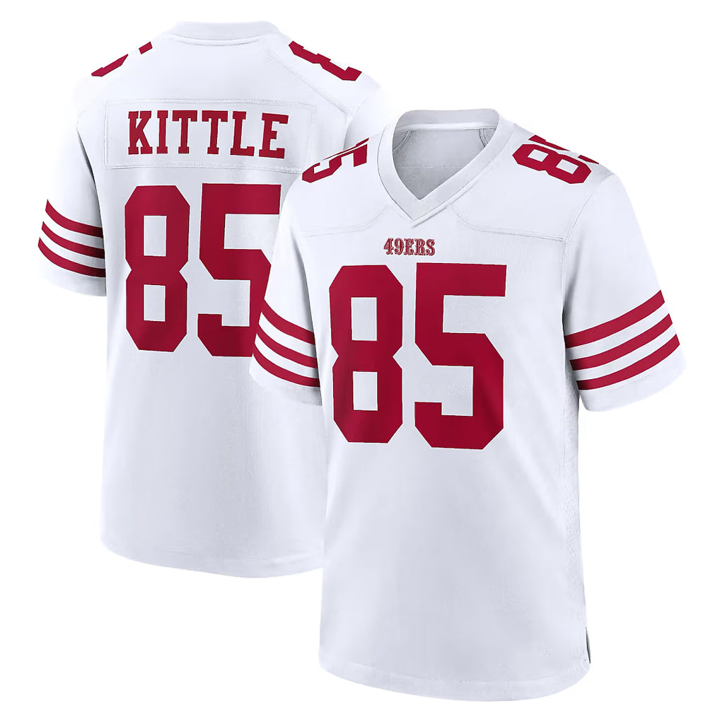 CAdoa SF.49ers #85 George Kittle Player White Game Home Stitched Jerseys