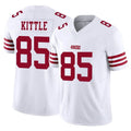 CAdoa SF.49ers #85 George Kittle Player White Limited Vapor F.U.S.E. Home Game Stitched Jerseys